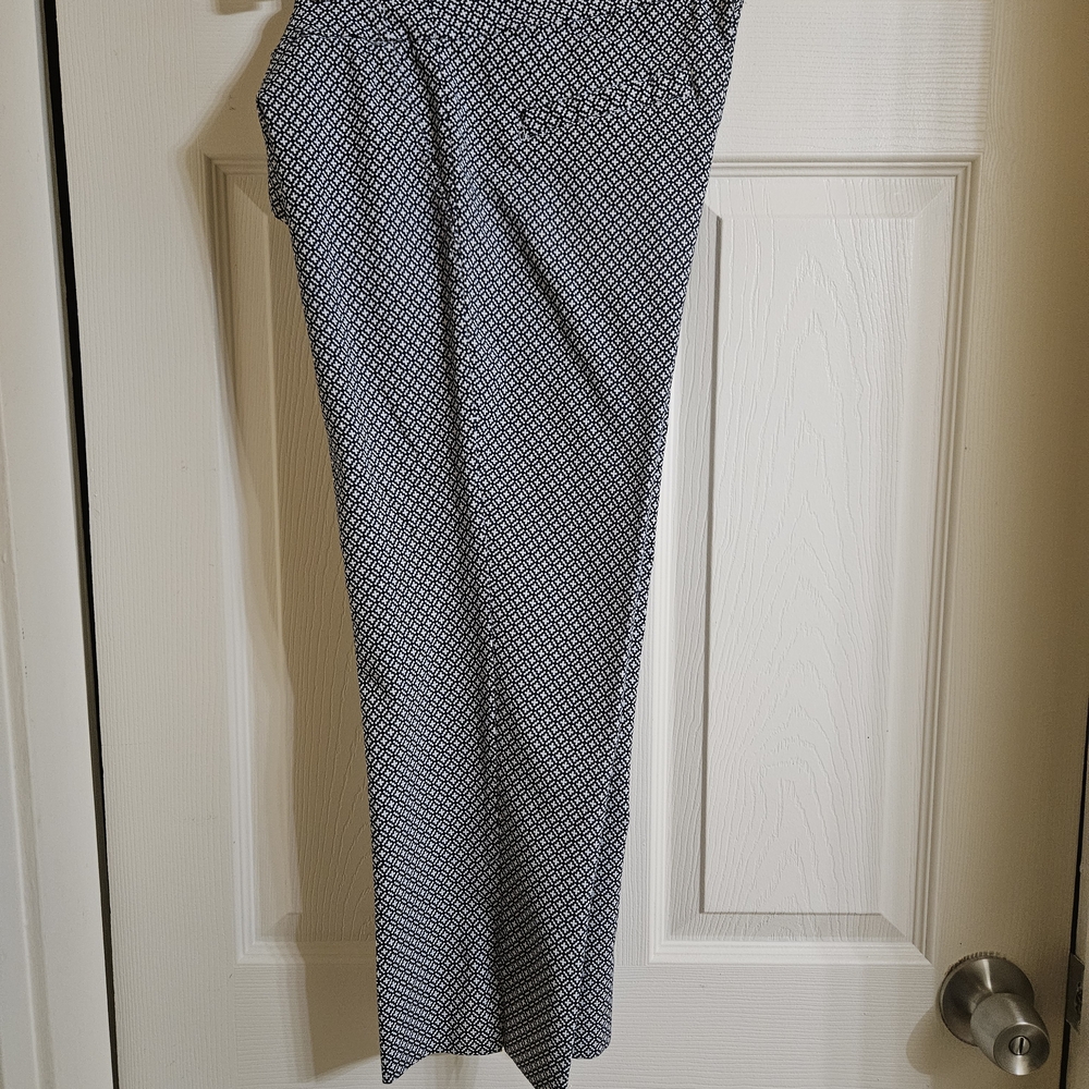 Cynthia Rowley Black and White Patterned Capris